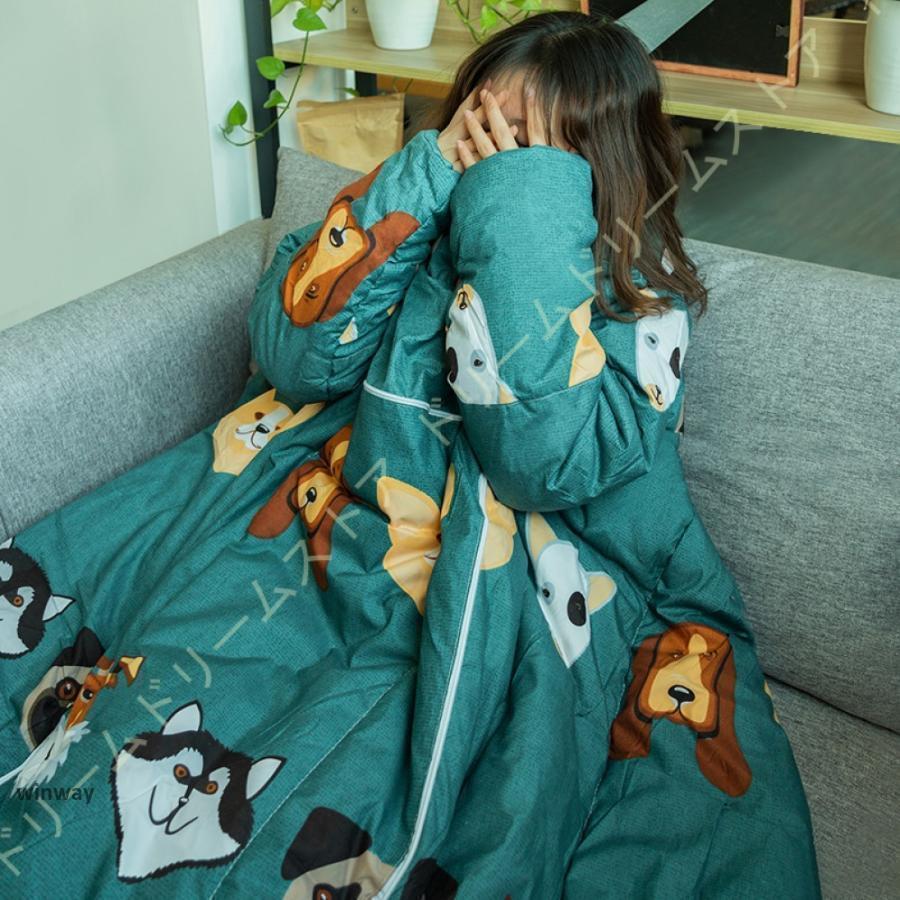 袖付き毛布 長袖 部屋着 ウェア レディースメンズ大人子供 防寒 かわいい 発熱 ゲーミング 保温 服 オーバーサイズ 着る毛布 肌触り フード付き