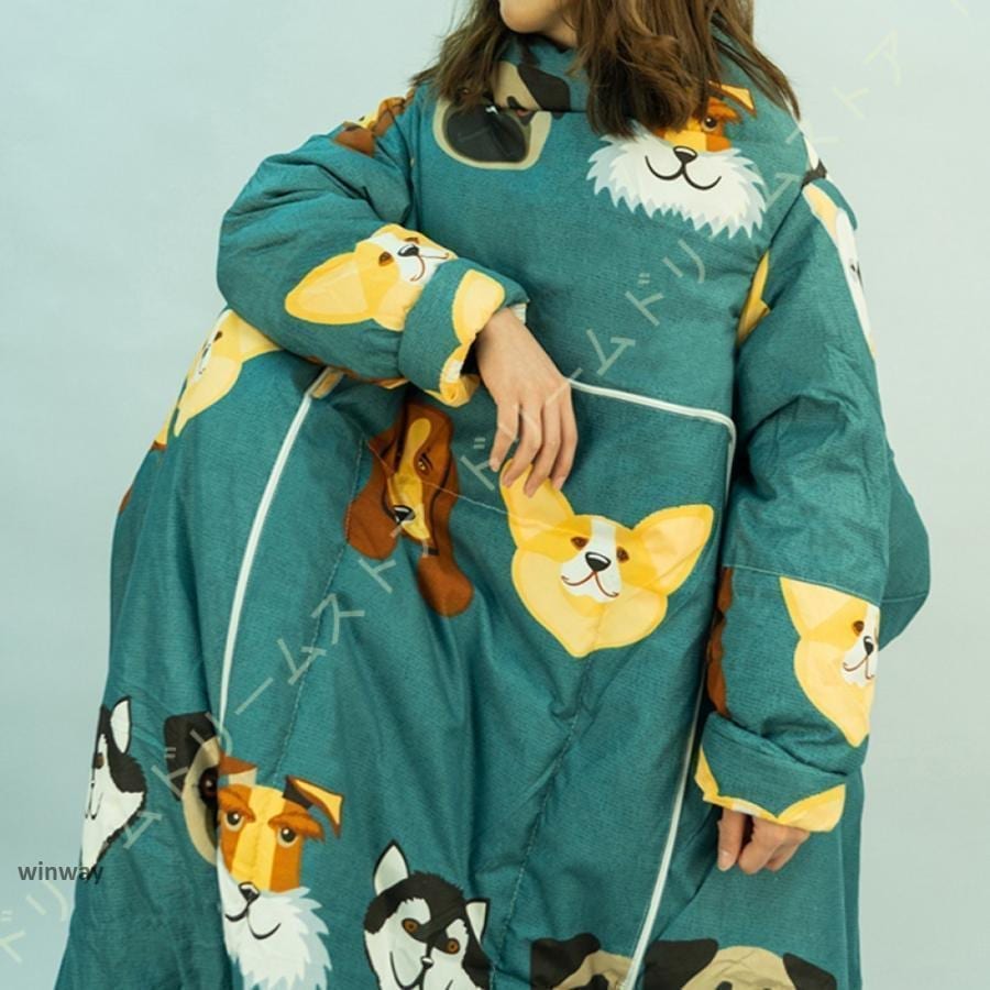 袖付き毛布 長袖 部屋着 ウェア レディースメンズ大人子供 防寒 かわいい 発熱 ゲーミング 保温 服 オーバーサイズ 着る毛布 肌触り フード付き