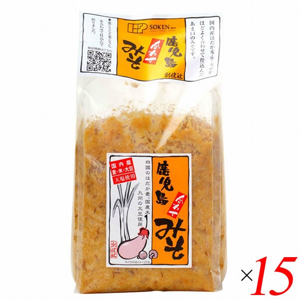 創健社 鹿児島合わせみそ 1kg 15個セット