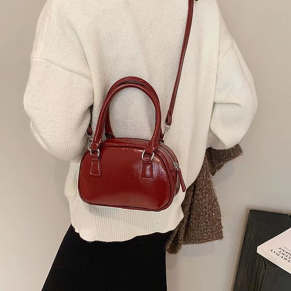 Qoo10] ミニバッグレトロな赤バッグ秋冬女性202