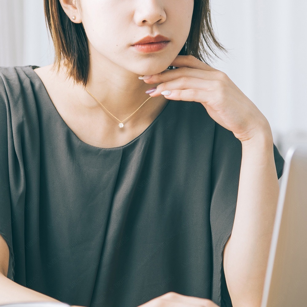 ひと粒 シンプル レディースネックレス 誕生日プレゼント 誕生日 プレゼント 一粒ネックレス 一粒ダイヤ N11012-034 2サイズ2カラー ネックレス-89