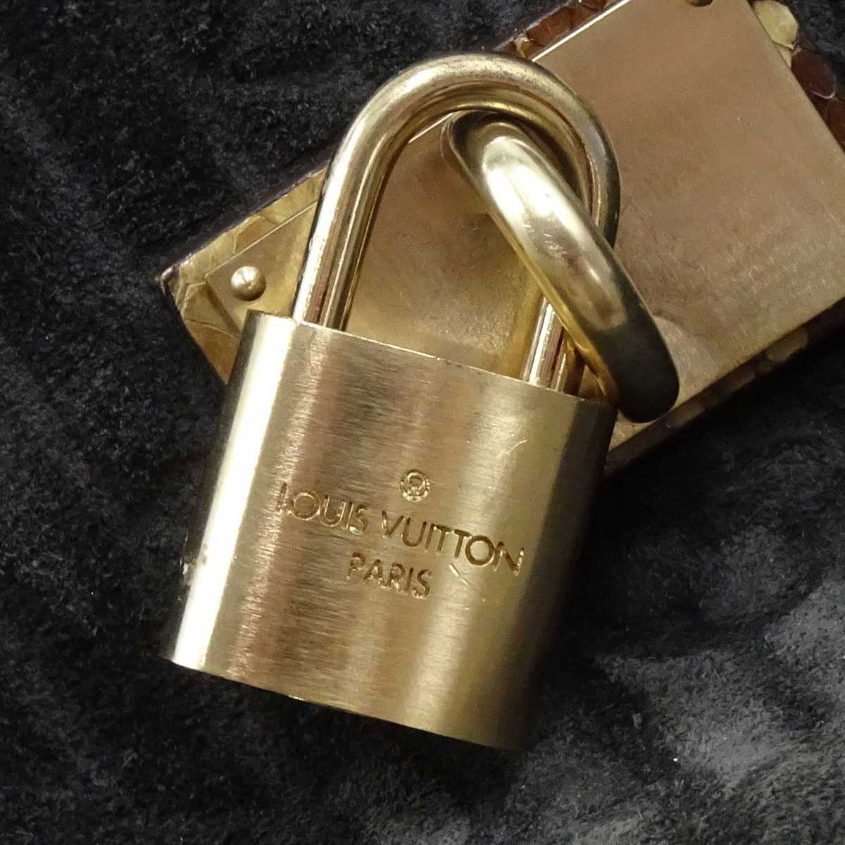 【中古】ルイ・ヴィトン ウィスパーGM ハンドバッグ スエード パイソン モノグラム ブラック系 M95811 Louis Vuitton