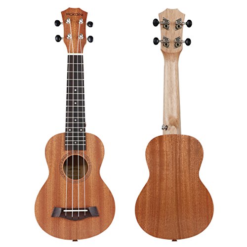 【初心者セット】 ソプラノ ウクレレ Ukulele 高級なマホガニ―材 21インチウクレレ 【ウクレレバッグ調べ器ウクレレ日本語教材つり予備用コルダ拭き巾ピック】 【検品後発送で安心】