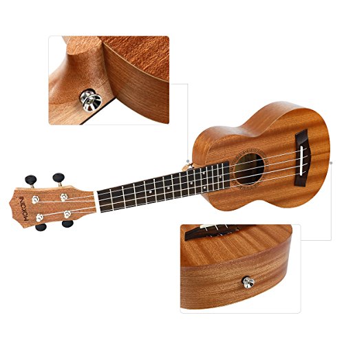 【初心者セット】 ソプラノ ウクレレ Ukulele 高級なマホガニ―材 21インチウクレレ 【ウクレレバッグ調べ器ウクレレ日本語教材つり予備用コルダ拭き巾ピック】 【検品後発送で安心】