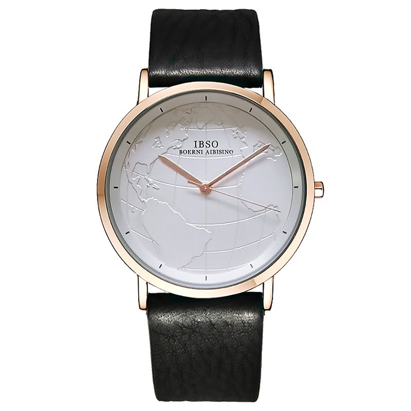 Ibso 3619男性防水ベルト世界図シンプルファッションファッション学生腕時計個性的なプレゼント Ibso 3619男性防水ベルト世界図シンプルファッションファッション学生腕時計個性的なプレゼント