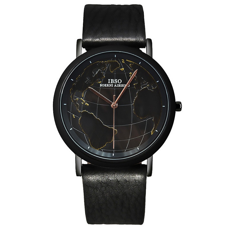 Ibso 3619男性防水ベルト世界図シンプルファッションファッション学生腕時計個性的なプレゼント Ibso 3619男性防水ベルト世界図シンプルファッションファッション学生腕時計個性的なプレゼント