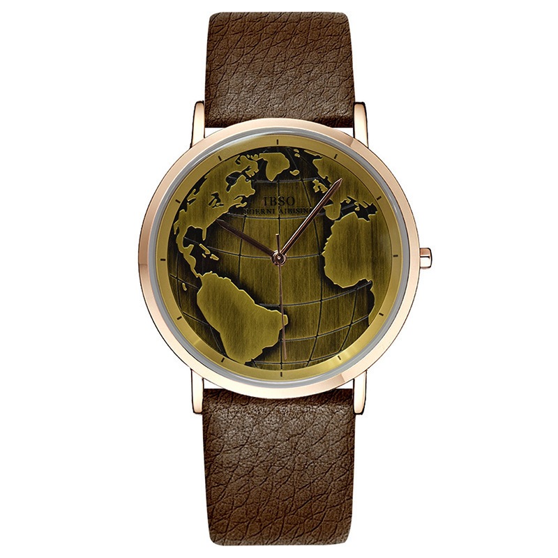 Ibso 3619男性防水ベルト世界図シンプルファッションファッション学生腕時計個性的なプレゼント Ibso 3619男性防水ベルト世界図シンプルファッションファッション学生腕時計個性的なプレゼント