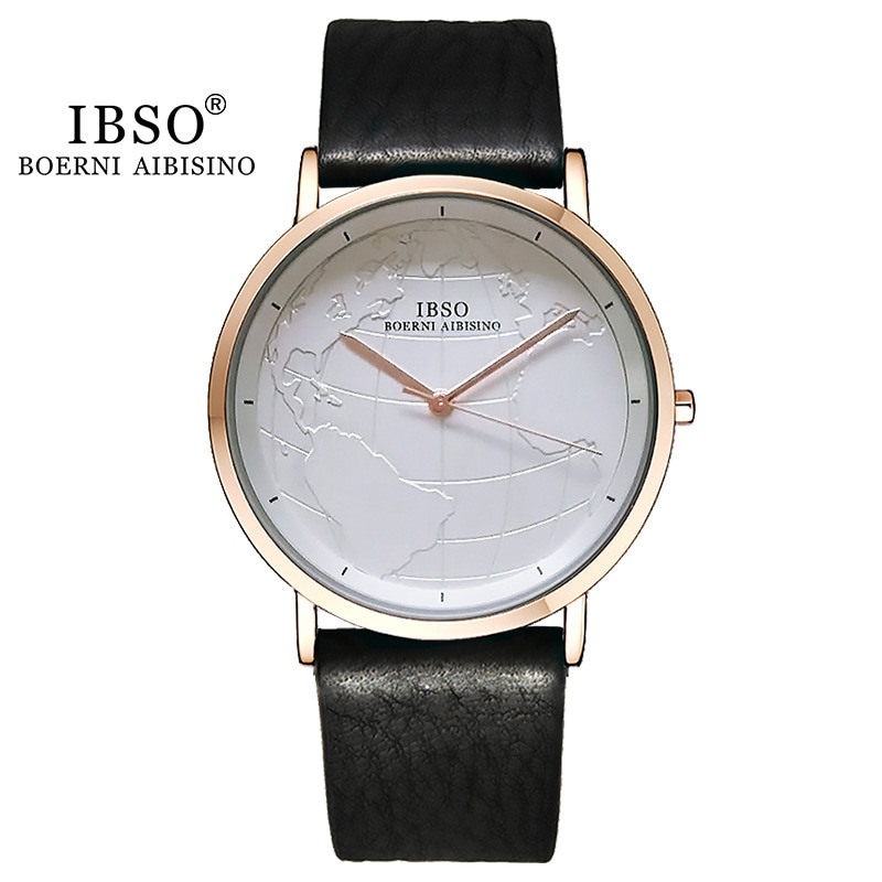 Ibso 3619男性防水ベルト世界図シンプルファッションファッション学生腕時計個性的なプレゼント Ibso 3619男性防水ベルト世界図シンプルファッションファッション学生腕時計個性的なプレゼント