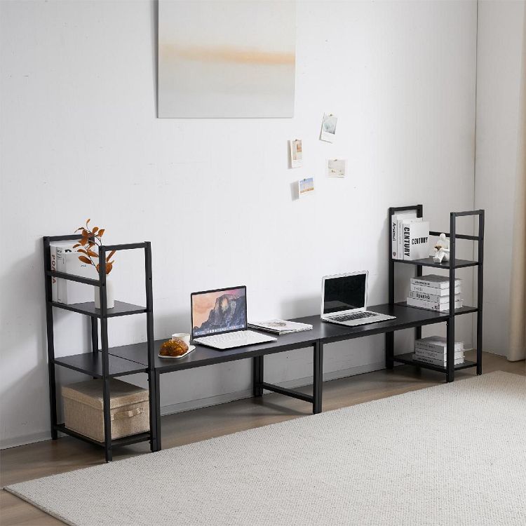 ロータイプデスク パソコンデスク 実用な一体分離両用溢れる天然木の魅力省スペース 3段シェルフ付 ロータイプデスク パソコンデスク 実用な一体分離両用溢れる天然木の魅力省スペース 3段シェルフ付