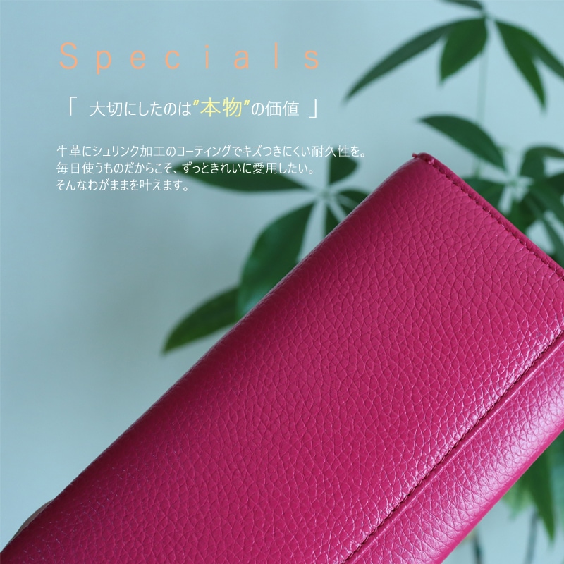 ]レザーギャルソン長財布 牛革シュリンク本革 ロングウォレット 小銭が見やすい シンプル 使いやすい プレゼントにも