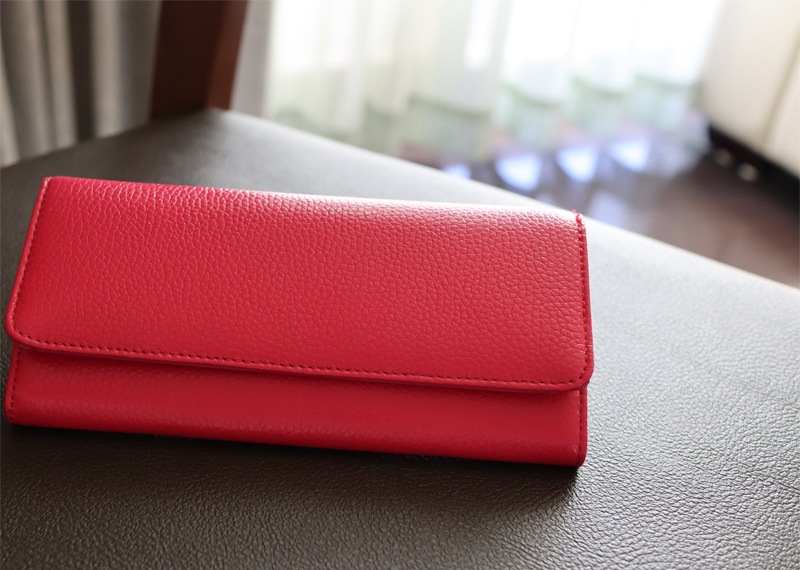 ]レザーギャルソン長財布 牛革シュリンク本革 ロングウォレット 小銭が見やすい シンプル 使いやすい プレゼントにも