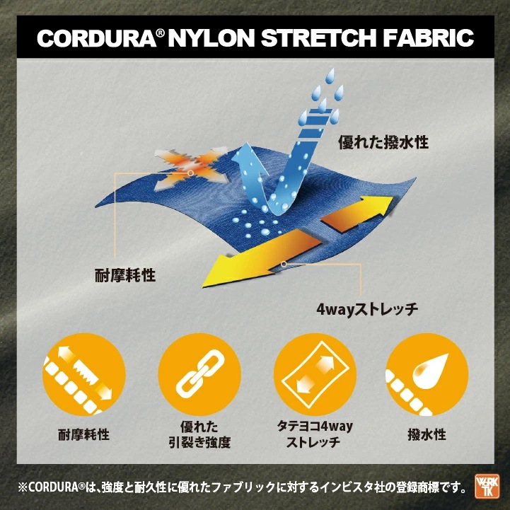 タカヤ商事 カーゴパンツ GRANCISCO 春夏 秋冬 パンツ メンズ レディース コーデュラ 吸水速乾 軽量 ストレッチ 仕事服 作業着 おしゃれ /ty-gcs533-b