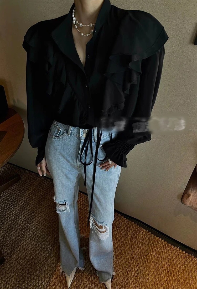 安セール 人気 トレンドレディース ロングパンツ ハイウエスト 破れ スリム フレアパンツ デニムパンツ スラックス