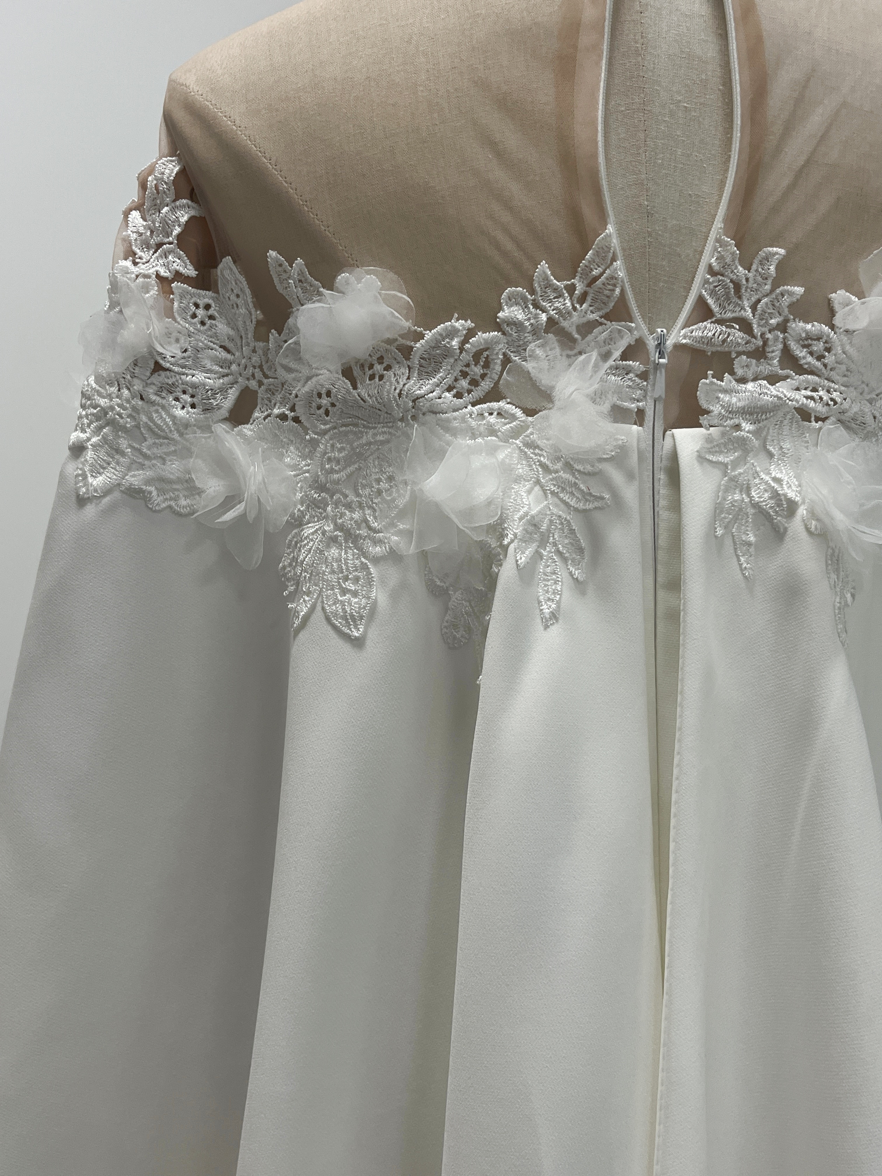 エレガント パーティードレス 花モチーフ レース オフショルダー ファスナー 2次会/合コン