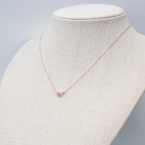 TirrLirr ティルリル レディース　シルバー キュービック ジルコニア ネックレス TNS-114 アクセサリー　ペンダント　ピンクゴールド カラー　芸能人　着用　雑誌　掲載　ブランド　ジュエリ