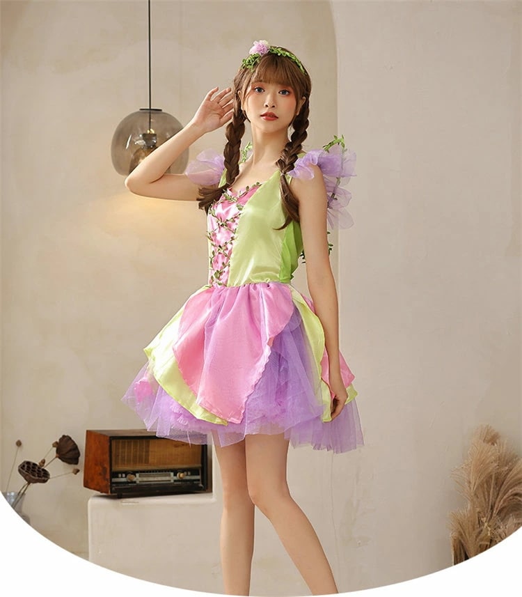 ハロウィン 仮装 妖精 フェアリー コスプレ 妖精 エルフ 蝶の翼 子供 ワンピース ドレス 女の子 キャラクター コスプレ 魔法使い 妖精の羽 子供コスチューム 可愛い 演出服 姫様 仮装衣装 パ