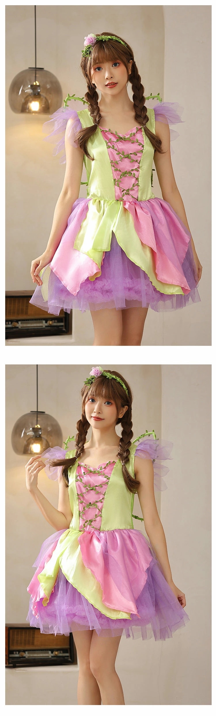 ハロウィン 仮装 妖精 フェアリー コスプレ 妖精 エルフ 蝶の翼 子供 ワンピース ドレス 女の子 キャラクター コスプレ 魔法使い 妖精の羽 子供コスチューム 可愛い 演出服 姫様 仮装衣装 パ