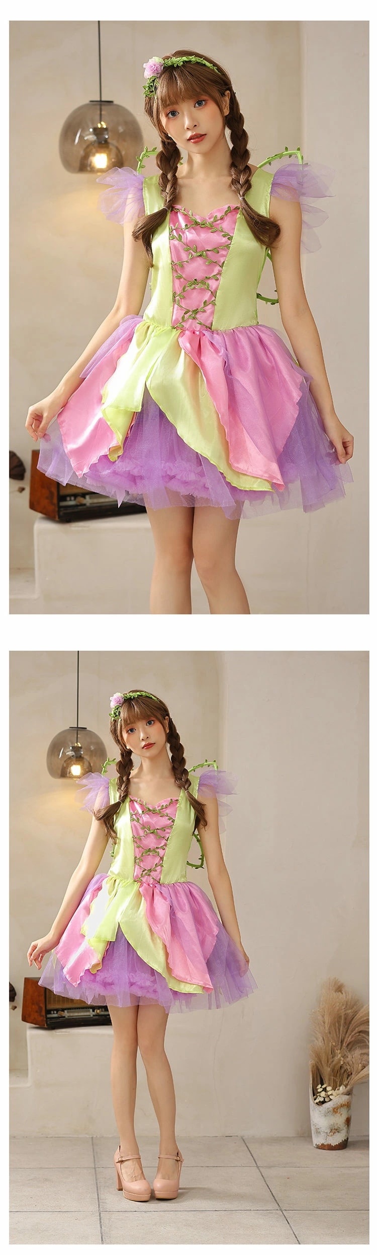 ハロウィン 仮装 妖精 フェアリー コスプレ 妖精 エルフ 蝶の翼 子供 ワンピース ドレス 女の子 キャラクター コスプレ 魔法使い 妖精の羽 子供コスチューム 可愛い 演出服 姫様 仮装衣装 パ