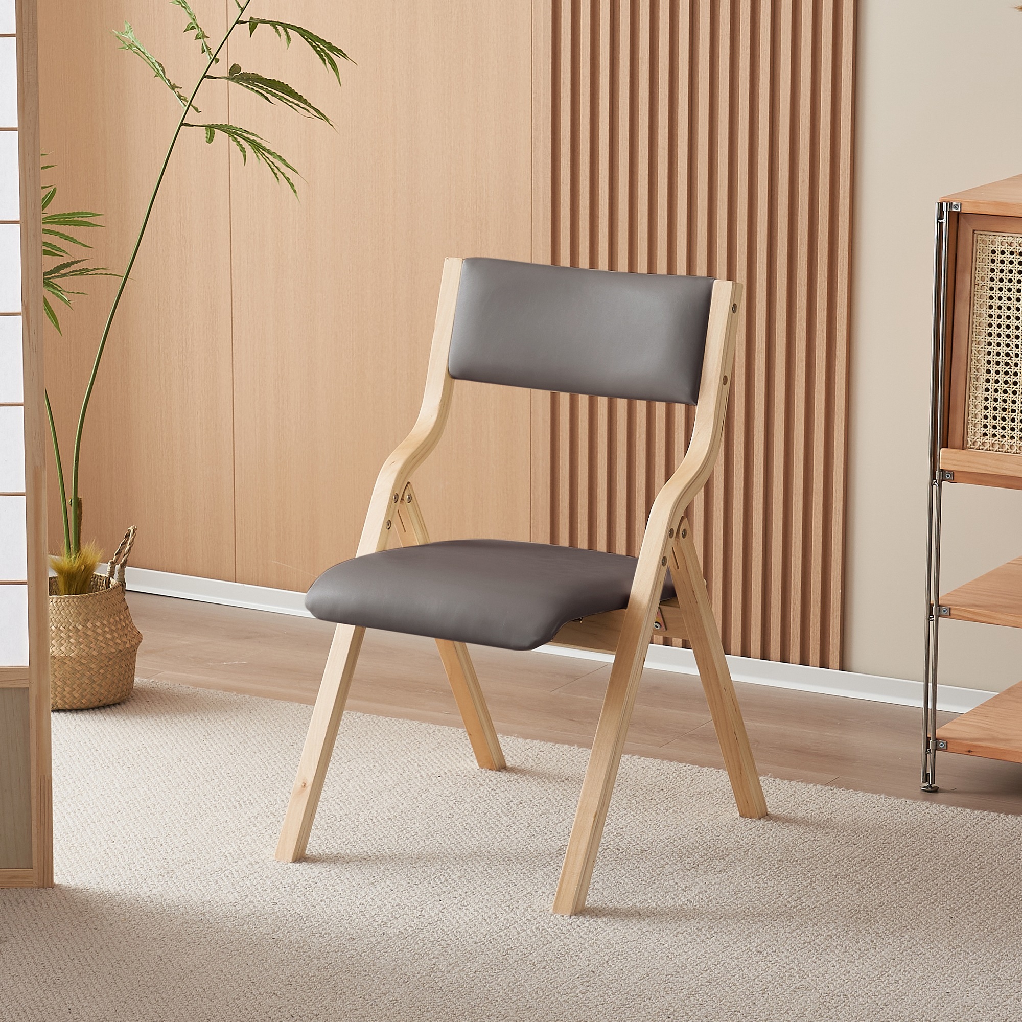 グレーダイニングチェア PU 木製 椅子 完成品 介護チェア イス 折りたたみチェア カバー洗える 7リビング グレーダイニングチェア PU 木製 椅子 完成品 介護チェア イス 折りたたみチェア カバー洗える 7リビング