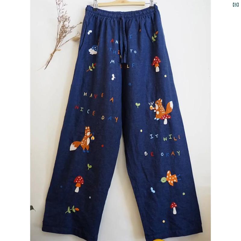 レディース ファッション おしゃれ 海外 製 刺繍 ストレート レッグ 快適 秋 たり ユニーク シック ハイウエスト ワイド カジュアル パンツ レディース ファッション おしゃれ 海外 製 刺繍 ストレート レッグ 快適 秋 たり ユニーク シック ハイウエスト ワイド カジュアル パンツ
