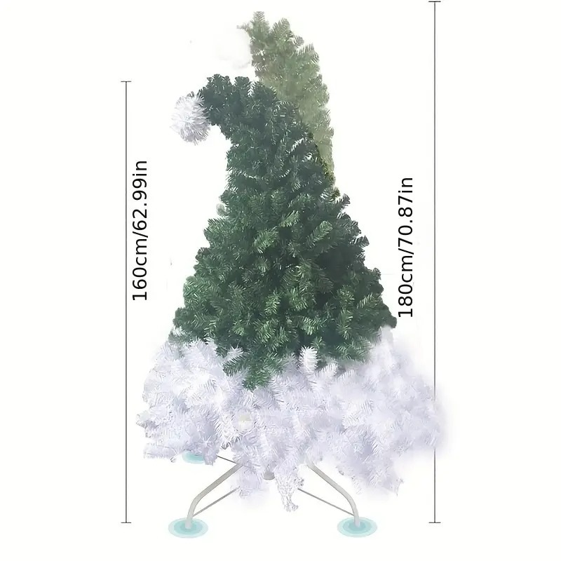 クリスマスツリー サンタ帽 グリーン 全長180cm ホリデーデコレーション リビング 曲げれる お洒落 可愛い ホテル ロビー パーティー イベント 4-7 クリスマスツリー サンタ帽 グリーン 全長180cm ホリデーデコレーション リビング 曲げれる お洒落 可愛い ホテル ロビー パーティー イベント 4-7