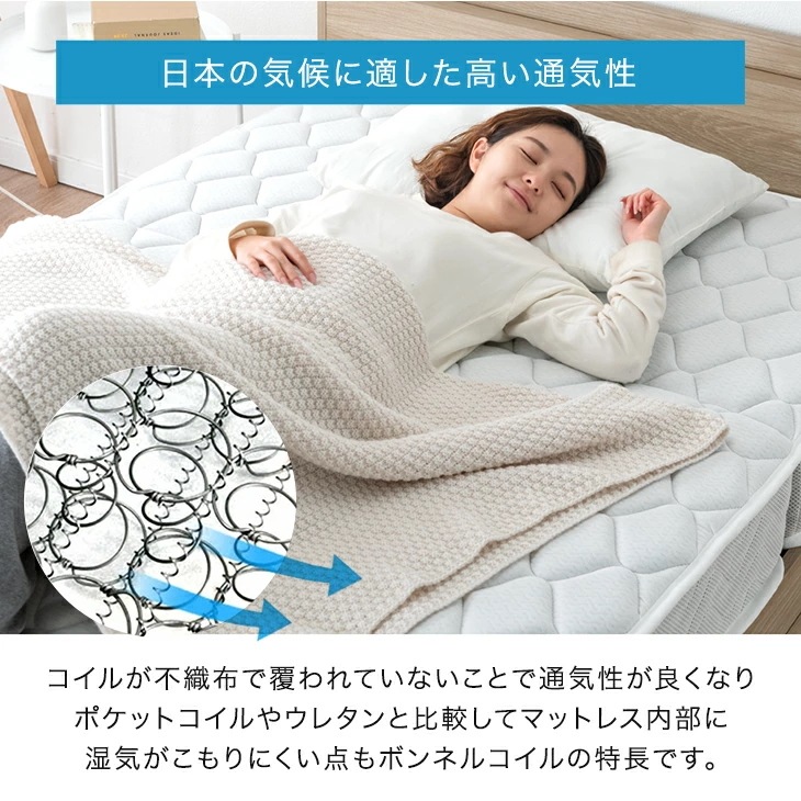 マットレス 三つ折り シングル セミダブル ダブル 折りたたみ 圧縮 高反発 ボンネルコイル ウレタン 折りたたみマットレス スプリングマット ベッドマット おしゃれ