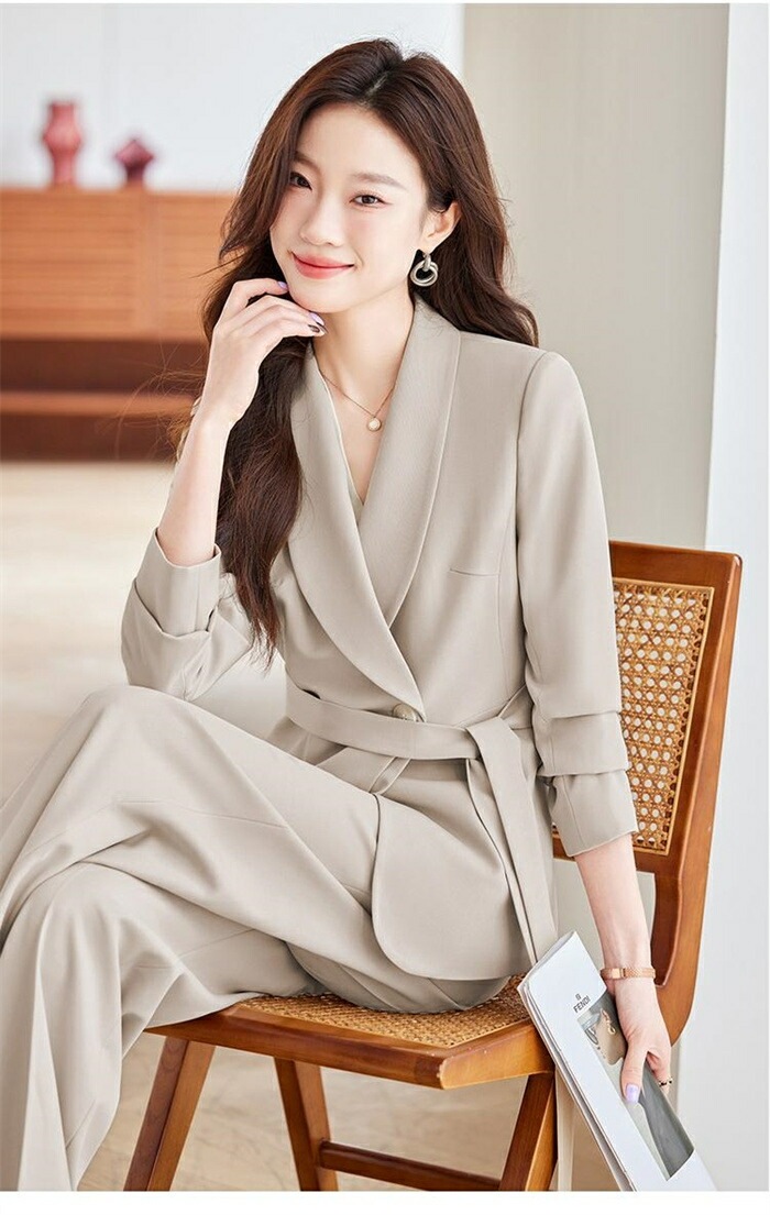 お買い得パンツスーツ レディース スーツ セットアップ パンツスーツ 卒業式 セレモニー フォーマル ベルト付き ジャケット ワイドパンツ ママコーデ ゆったり ビジネス エレガント 通勤 OL 女性