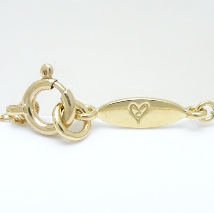ハート ネックレス ダイヤモンド0.05ct K18YG イエローゴールド/291838【中古】