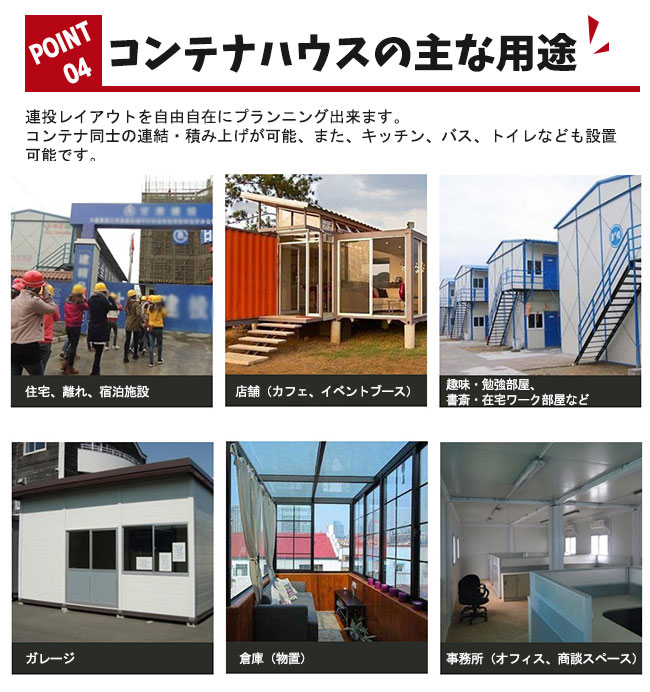 コンテナハウス 簡易ハウス 18m2 ドア付き 窓二つ 低コスト 耐火 防音 断熱 耐震 お客様組立 小屋に住む 空きスペース活用 連結可能 増築対策 日本語説明書付き