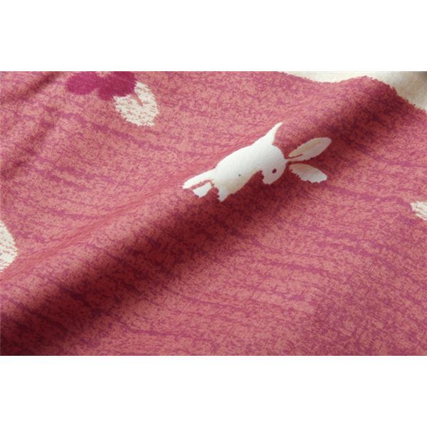 和柄 こたつ布団カバー 正方形 『こよみ』 ローズ 約215x215cm