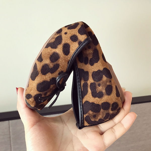 Qoo10] レオパード柄 フラットシューズ 豹柄 バ