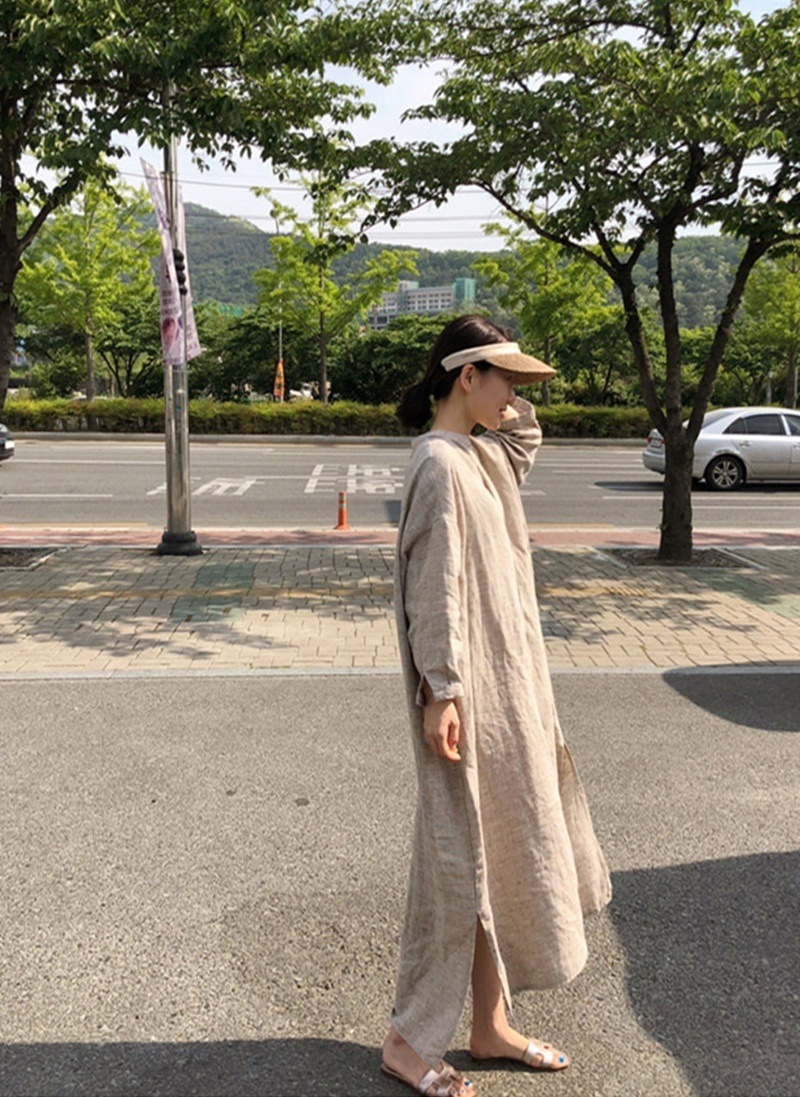 ワンピース レディース シャツワンピ リゾートワンピ スキッパーシャツ 膝下 マキシ丈 袖あり 長袖 スタンドカラー リネン 綿 夏 春 秋 無地 カジュアル シンプル グレージュ ピンク XL ワンピース レディース シャツワンピ リゾートワンピ スキッパーシャツ 膝下 マキシ丈 袖あり 長袖 スタンドカラー リネン 綿 夏 春 秋 無地 カジュアル シンプル グレージュ ピンク XL