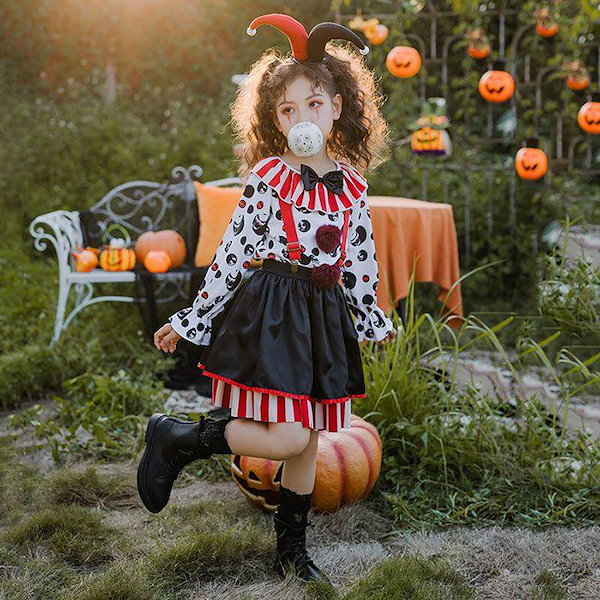 ハロウィン コスプレ 子供 Qoo10] ハロウィン コスプレ 子供 ピエロ 仮装