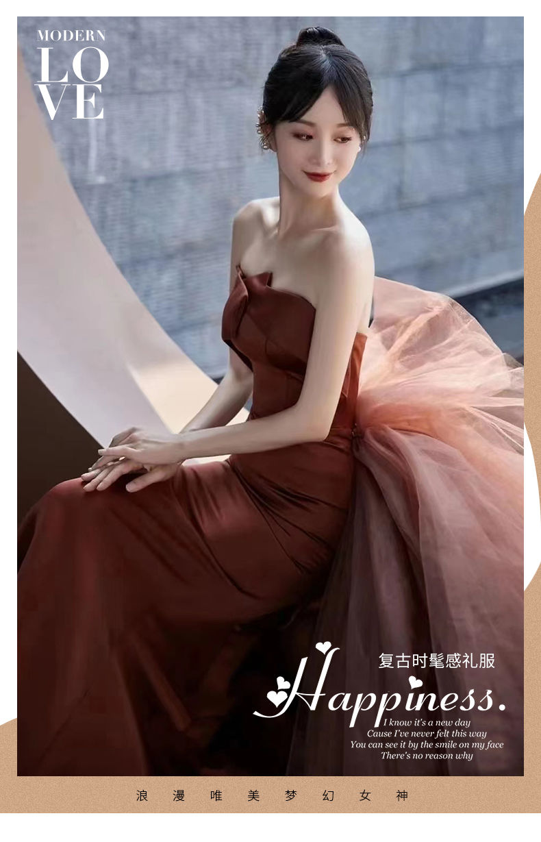 ライトウェディングドレス イブニングドレス 女性花嫁 結婚式 感 ブテール 乾杯ドレス ライトウェディングドレス イブニングドレス 女性花嫁 結婚式 感 ブテール 乾杯ドレス