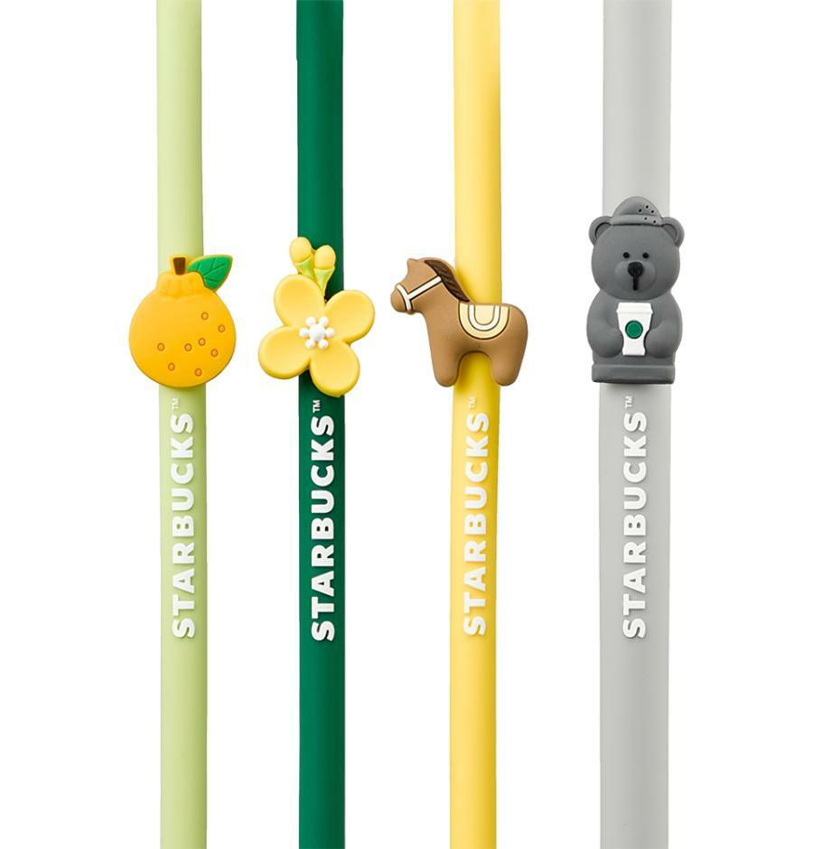 済州 シリコン ストロー 4P セット 韓国スターバ グッズ