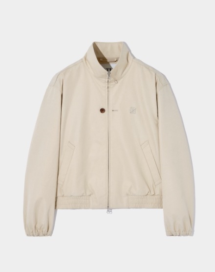 SATUR】 LECCE TWO TONE ZIP UP JACKET : BEIGE IVORY