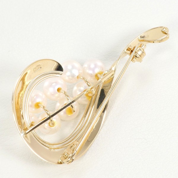 K18 18金 YG イエローゴールド ブローチ パール (真珠) ジュエリー 中古 K18 18金 YG イエローゴールド ブローチ パール (真珠) ジュエリー 中古