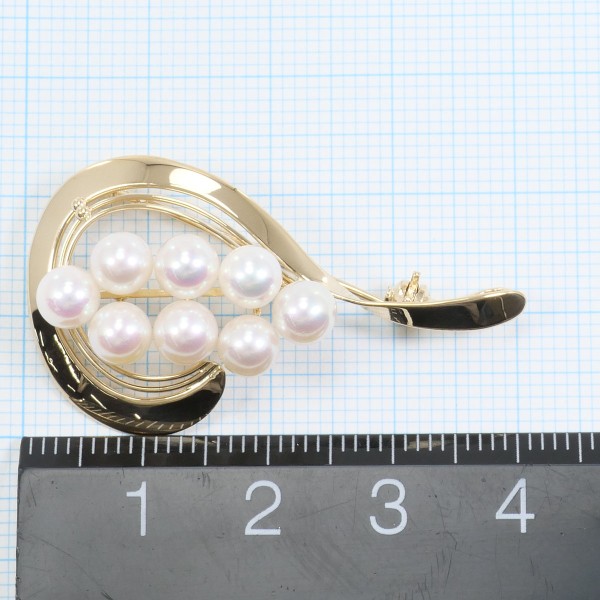 K18 18金 YG イエローゴールド ブローチ パール (真珠) ジュエリー 中古 K18 18金 YG イエローゴールド ブローチ パール (真珠) ジュエリー 中古