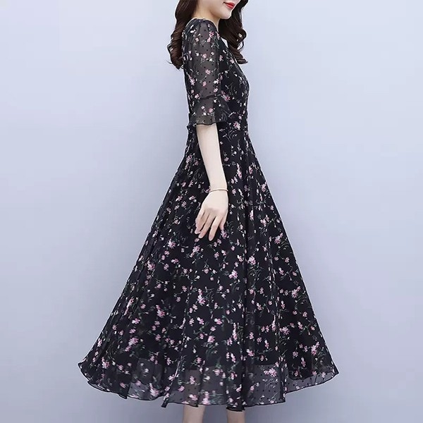 ◆リゾート ロング丈 ワンピース 夏 旅行 花柄 楽天市場】リゾートワンピ 花柄 花柄ワンピ バックオープン