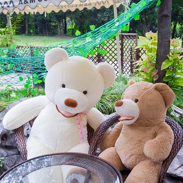 デズニーランド、くま、クマ、ディベアーフワフワ、 ぬいぐるみ、ビック Angel Bear and Devil Bear ふわふわ びっぐ ぬいぐるみ