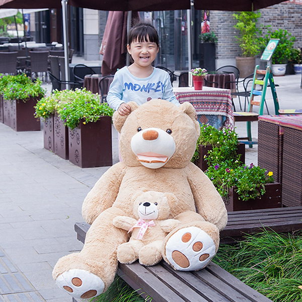 デズニーランド、くま、クマ、ディベアーフワフワ、 ぬいぐるみ、ビック Angel Bear and Devil Bear ふわふわ びっぐ ぬいぐるみ