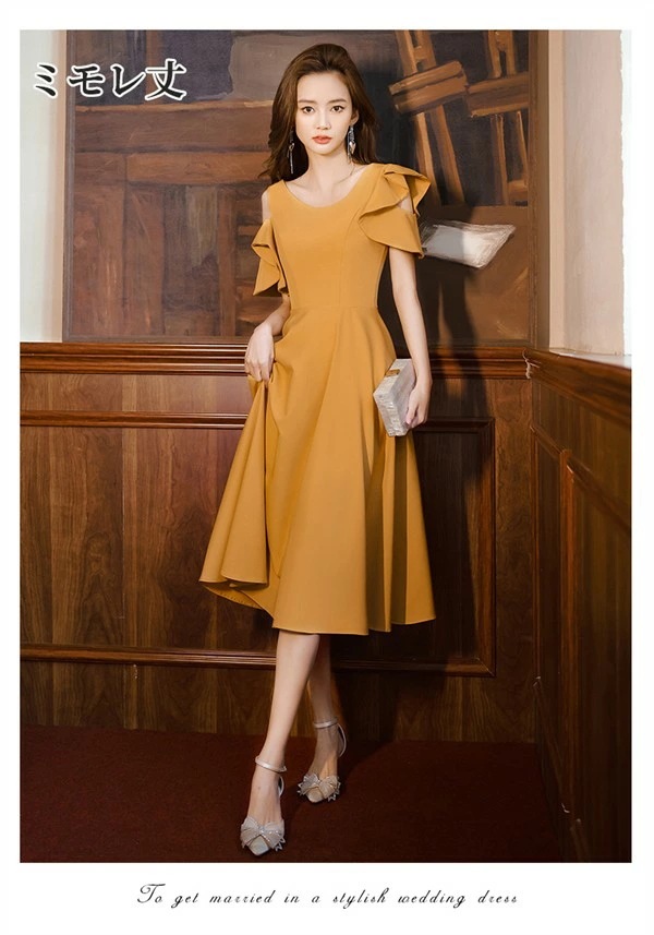 ドレス イエロー 大人 ピアノ 発表会 パーティードレス ショート丈 ミモレ丈ドレス 肩出し 演奏会 結婚式 母親 ワンピース フォーマルドレス イブニングドレス 20代 30代 40代 大きめ 親族 ドレス イエロー 大人 ピアノ 発表会 パーティードレス ショート丈 ミモレ丈ドレス 肩出し 演奏会 結婚式 母親 ワンピース フォーマルドレス イブニングドレス 20代 30代 40代 大きめ 親族