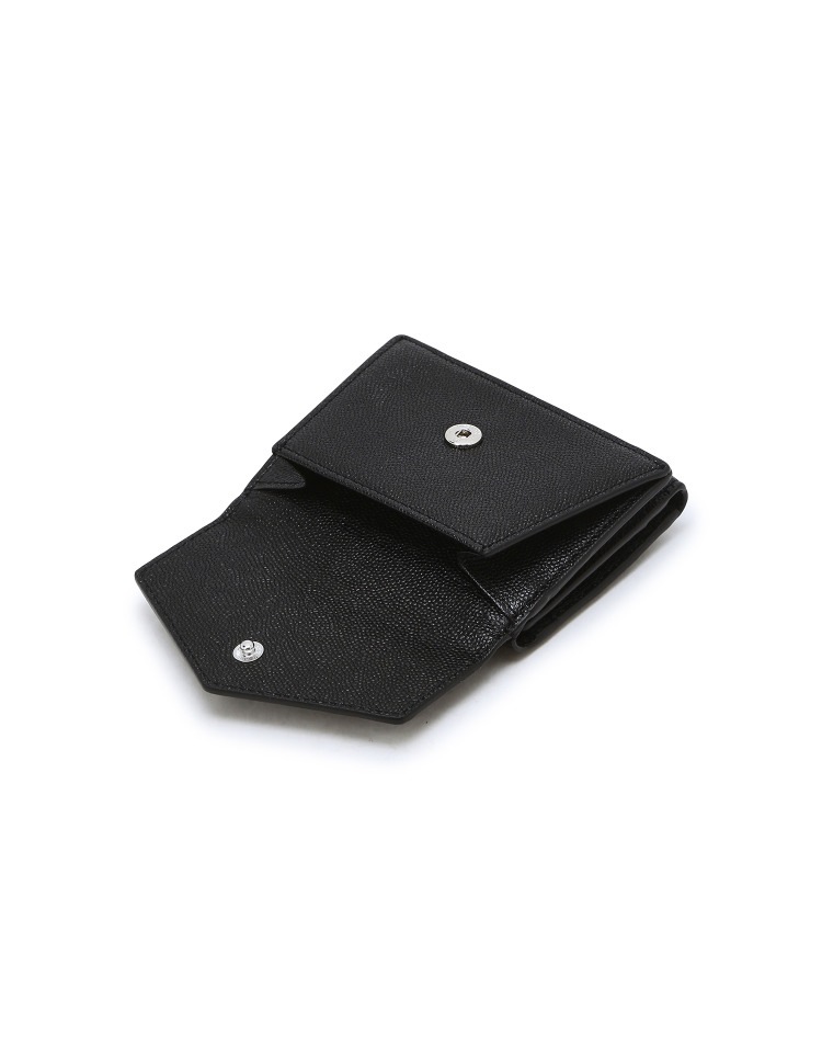 [24SS][ZIPSTORY] Logo point cowhide bifold wallet 2色 新商品 韓国人気 韓国ファッション 半財布 コイン財布