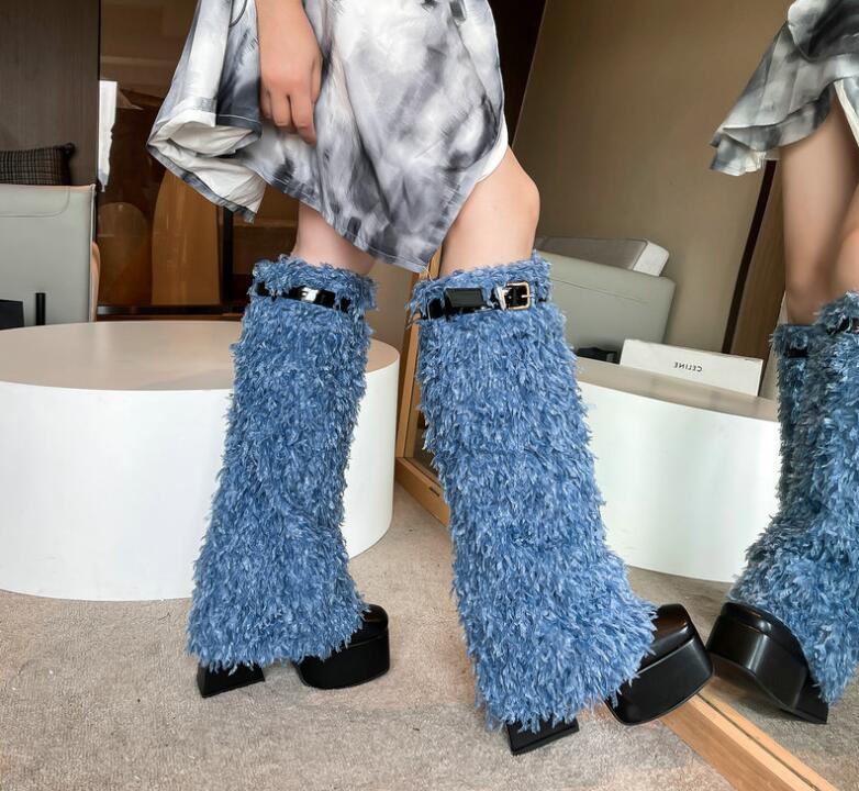 レディースブーツ ロングブーツ ブーツ 秋冬 シンプル 美脚 厚底ブーツ 太ヒール 長靴 厚底 カジュアル 履きやすい コスプレ靴 cosplay用 ロングブーツ 　ダンス　舞台