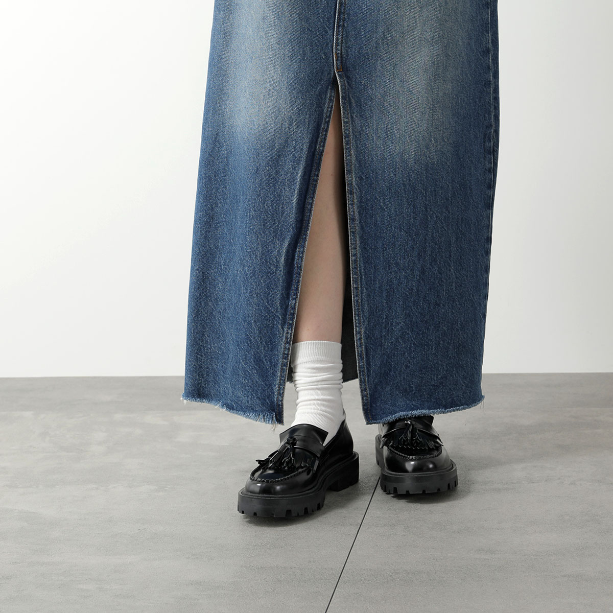 ARTESANOS アルテサノス タッセルローファー FLORENTIC NSH526-1 レディース フリンジ 厚底 プラットフォーム レザー シューズ 革靴 NEGRO