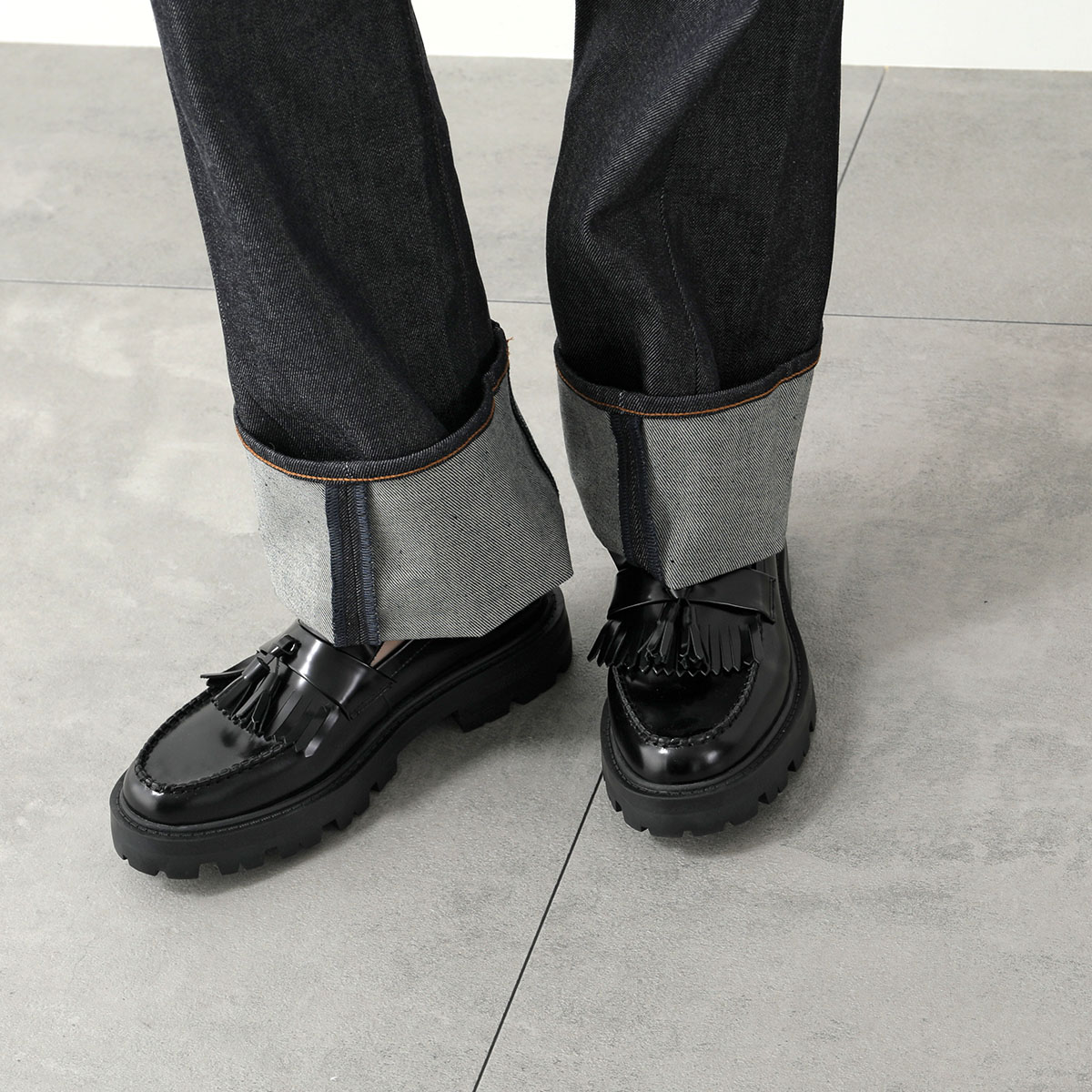 ARTESANOS アルテサノス タッセルローファー FLORENTIC NSH526-1 レディース フリンジ 厚底 プラットフォーム レザー シューズ 革靴 NEGRO