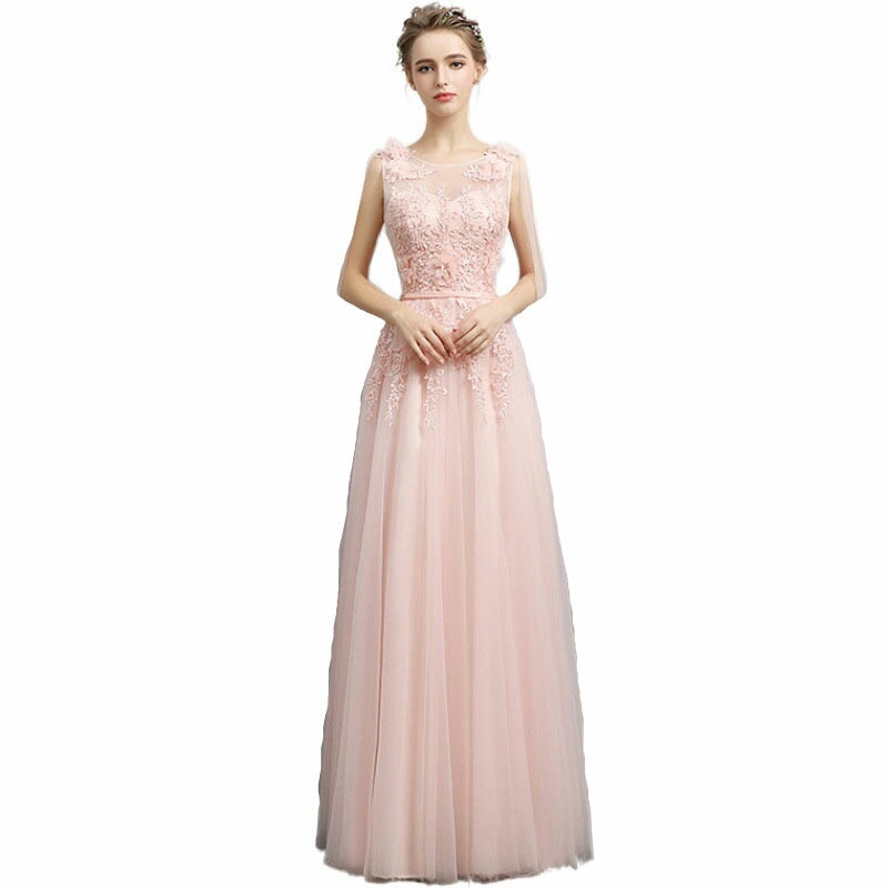 6月の新製品15日間のみ カラードレス ロングドレス ピンク 袖なし 編み上げ パーティードレス ウェディングドレス ウエディングドレス 中高生 演奏会 発表会 結婚式 二次会 披露宴 花嫁 フォーマ