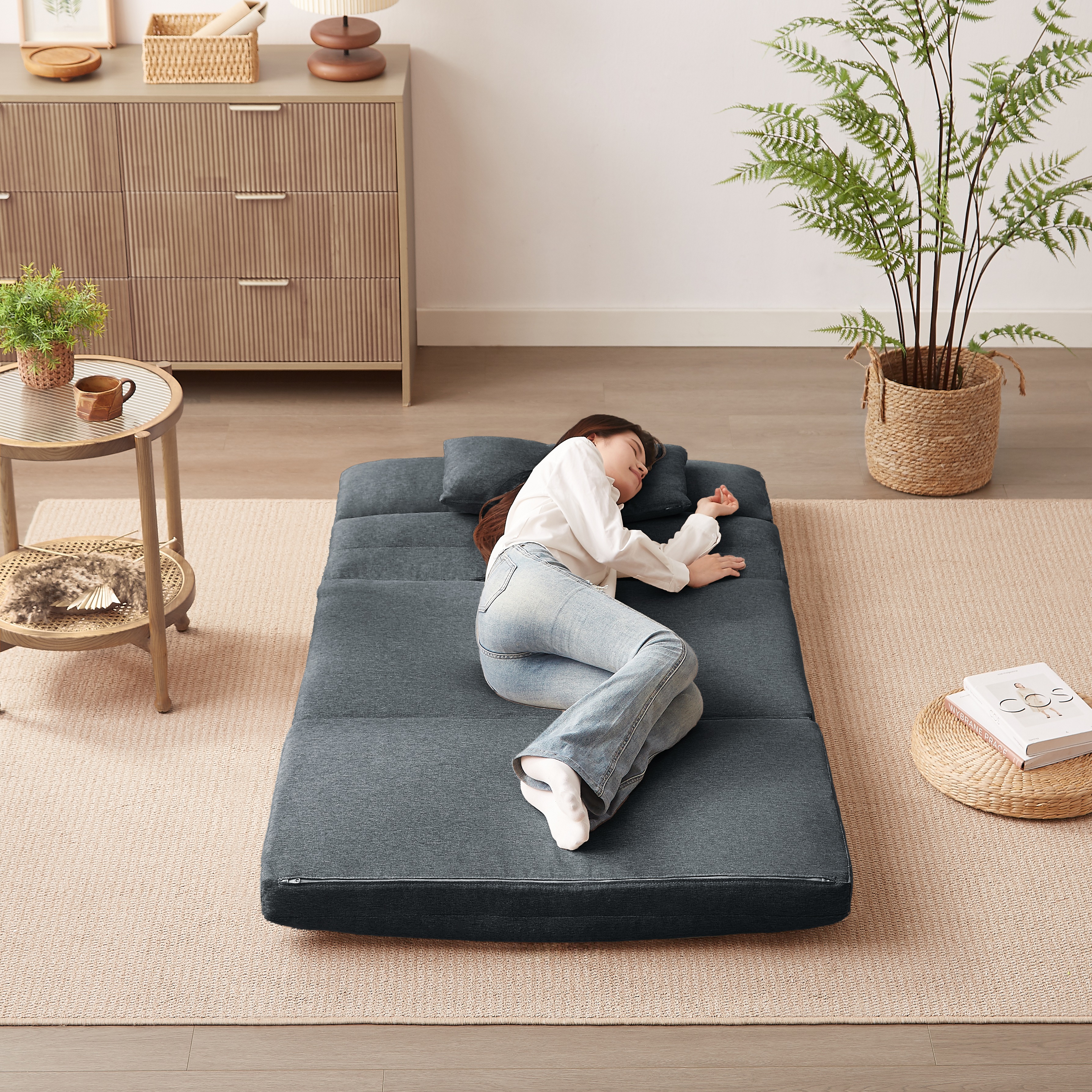 折りたたみ ソファベッド 座椅子 幅103cm 2人掛け ソファ