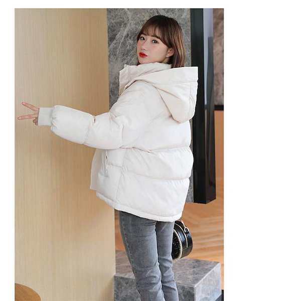 新品☆レディースダウンジャケット レディース 中長セクション ファー襟 ホワイトダックダウン フード付き ダウンジャケット PLO30 Qoo10] 新作 トレンド ダウンジャケット レディ