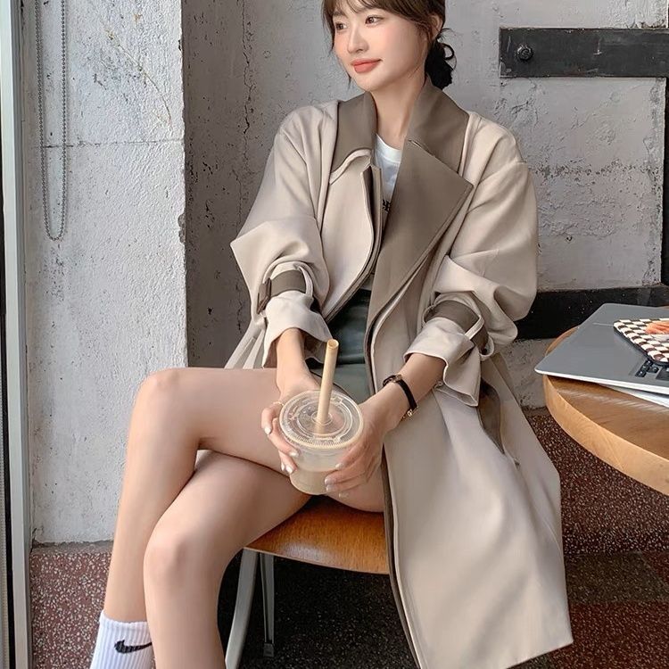 アウタートレンチコート新作 春ト レンチコート コディネート おしゃれ 秋 高級感 セミロング 英伦風 気質 コート 流行りコート トップス アウター 通勤 大きいサイズ トトップス 大人っぽチェスタ